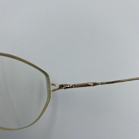 Vintage Safilo Elasta Gold Metal Eyeglasses Frames Only Italy‎ Adult Size - Picture 6 of 8